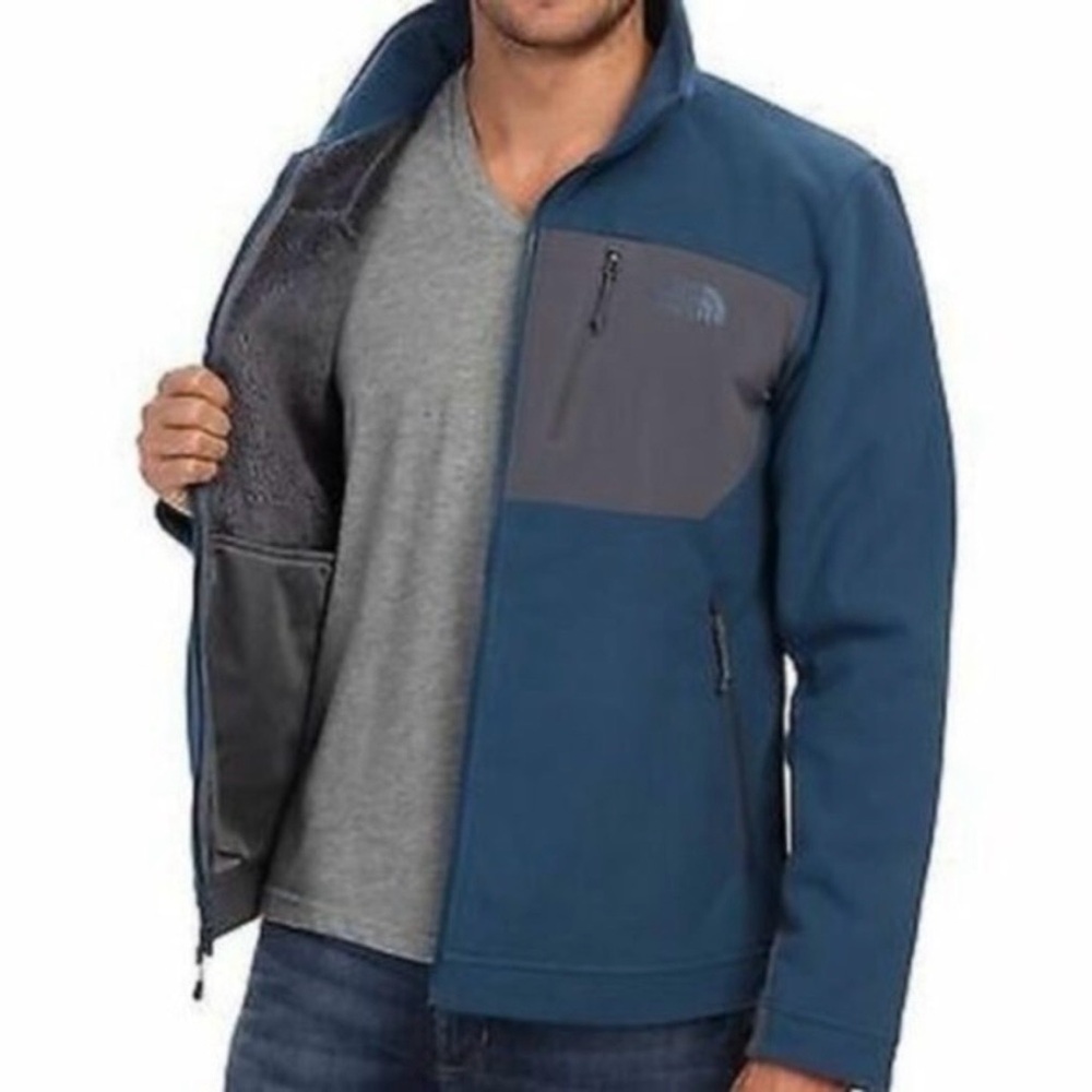 The North Face Men's Chimborazo Sherpa Fleece Lined Full Zip Jacket Blue Medium